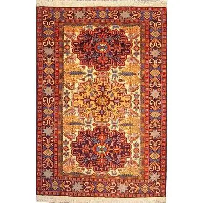 One Of The Kind Persian Ardabil Rug 5'2" x 3'7"